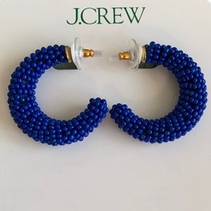 J. Crew Chunky Blue Beaded Earrings